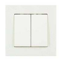 Выключатель Nilson Moda белый 2кл с подсветкой ( 21112004 )