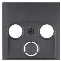 Накладка для антенной розетки 2/3 отверстия, антрацит Berker B.3/B.7