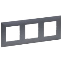 Рамка 3-постова Legrand Niloe Step фактурна сталь (863993)