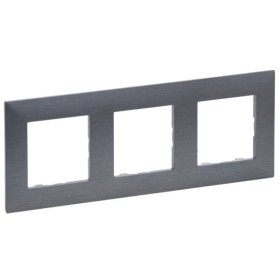 Рамка 3-постовая Legrand Niloe Step фактурная сталь (863993)