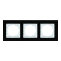 Рамка Nilson Alegra скло чорне 3-на ( 25BL0093 )