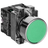 Кнопка Chint NP2-BA35 1NO+1NC IP40 зеленая (573964)