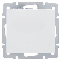 Розетка Lezard Rain (703-0288-123B) з кришкою із з/к ПБТ (біла)