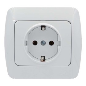 Розетка ELBI ZIRVE Fixline белая 1-я с заземлением ( 501-010201-217 )