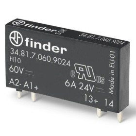 Твердотельное ультратонкое реле SSR Finder 2A-240В AC 24В DC (348170248240)