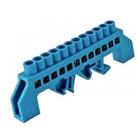 Універсальна шина TNSy ізольована «N» 2ШЛУ6х9-12 на DIN-рейку синя (TNSy5502999)