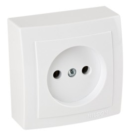 Розетка Nilson Themis біла 1-на без заземлення ( 26111015 )