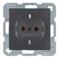 Розетка антрацит, 16А/250В Berker B.3/B.7