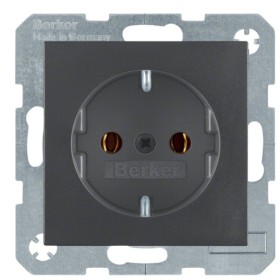Розетка антрацит, 16А/250В Berker B.3/B.7