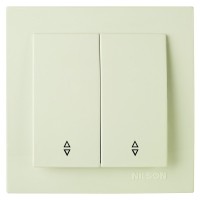 Вимикач Nilson Touran кремовий 2кл прохідний ( 24121009 )