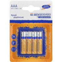 Батарейка щелочная Аско-Укрем AАА.LR03.BL4 (блистер 4шт)