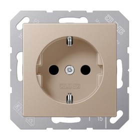 Розетка з накладкою Jung A A1520CH шампань