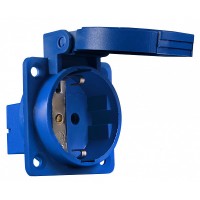 Силовой разъем Аско-Укрем ГВ 16А/2 (220В) 2Р+РЕ (312) (A0080030012)