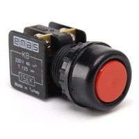Кнопка керування EMAS KB12RK натискна з водозахисним кільцем (1НЗ) червона