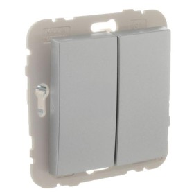 Двоклавішний вимикач Logus 21061 TAL 10АХ 250В (алюміній)
