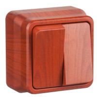 Двоклавішний вимикач Gunsan 1052400100103 Misya (черешня)