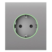 Центральная панель умной розетки Ajax 59974.162.FG CenterCover Smart для OutletCore дымная (38800)