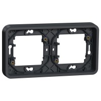 Горизонтальна 2-постова рамка Schneider Electric MUR34101 IP55 (чорний)