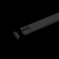 LED-профиль врезной анодированный чёрный COLORS 2.5 метра (LE2507_2,5(b/b))