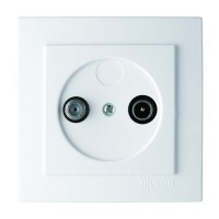 Розетка Nilson Touran біла 1-на TV-SAT прохідна ( 24111036 )