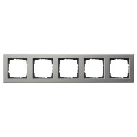 Рамка пятимістна Gira E2 сталь (021533)