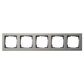 Рамка пятимістна Gira E2 сталь (021533)