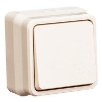 Вимикач 1-клавішний Gunsan Misya крем