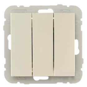 Триклавішний вимикач Logus 21088 TMF 10АХ 250В (бежевий)