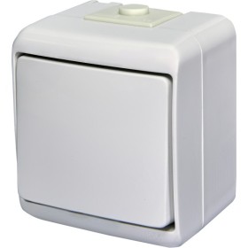 Вимикач 1-клавішний Eti Hermetics VHE-1L IP54 з підсвічуванням білий (4668007)