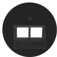 Накладка для двойной розетки UAE черная Berker R.х