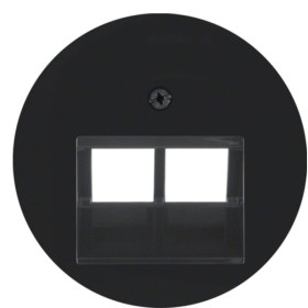 Накладка для двойной розетки UAE черная Berker R.х