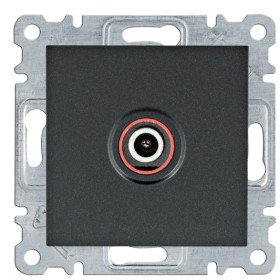 ТВ розетка Hager WL3213 Lumina (черная)