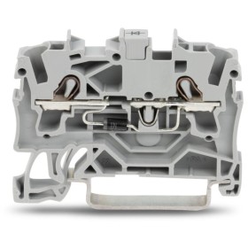 Діодна клема Wago 2002-1211/1000-411 з діодом 1N4007 (анод праворуч) 2,5мм² (сіра)