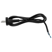 Провід мережевий з вилкою VIOLUX 2х1 1,5м 12A без заземлення чорний ( 920632 )