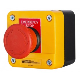 Одноместный пост управления Аско-Укрем XAL-J174 «Аварийный Стоп» (A0140020010)