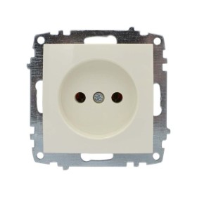 Розетка ELBI ZENA кремовая 1-я без заземления без рамки ( 609-010300-215 )