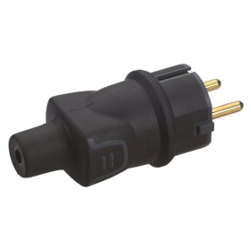 Черная вилка для электроприборов Legrand 2К+З