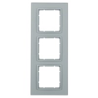 Рамка стеклянная 3-местная алюминий Berker B.7