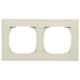 Двомісна рамка ABB Sky 2CLA857200A3001 8572 CB (біле скло)