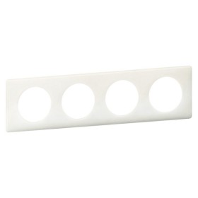 Рамка четырехместная Legrand Celiane белый глянец