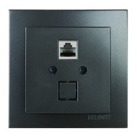 Розетка Nilson Touran антрацит компьютерная CAT5e RJ45 ( 24161044 )