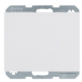 Розетка із з/к, кришкою та шторками полярна білизна Berker K.1