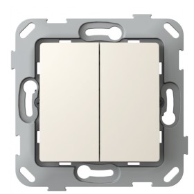 Двоклавішний механізм вимикача Plank Electrotechnic Classic/Nordic (PLK0421131) слонова кістка