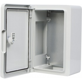 Ударостойкий корпус из АБС-пластика Аско-Укрем UBox 200x300x130мм (непрозрачная дверца)