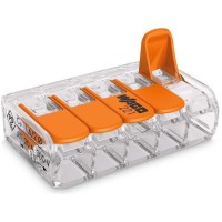 Клемма на 5 проводов WAGO 221-415 с нажимными рычагами