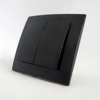 Вимикач Nilson Touran чорний 2кл ( 24221003 )