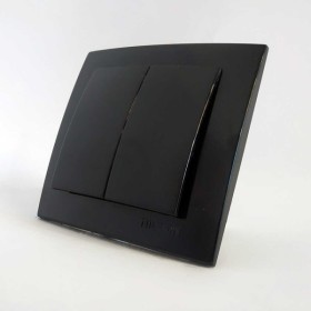 Вимикач Nilson Touran чорний 2кл ( 24221003 )