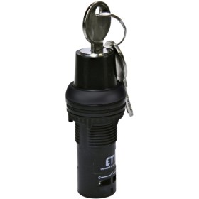 Поворотный моноблочный переключатель Eti ECK3-N30-20 2NO 3-х позиционный с фиксацией 1-0-2 30° с ключом черный (4771648)