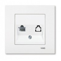 Розетка телефонна TF (RJ11, Cat 3) біла