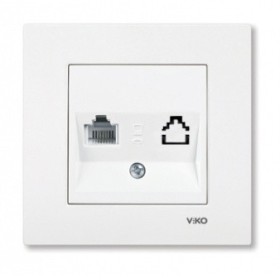 Розетка телефонна TF (RJ11, Cat 3) біла